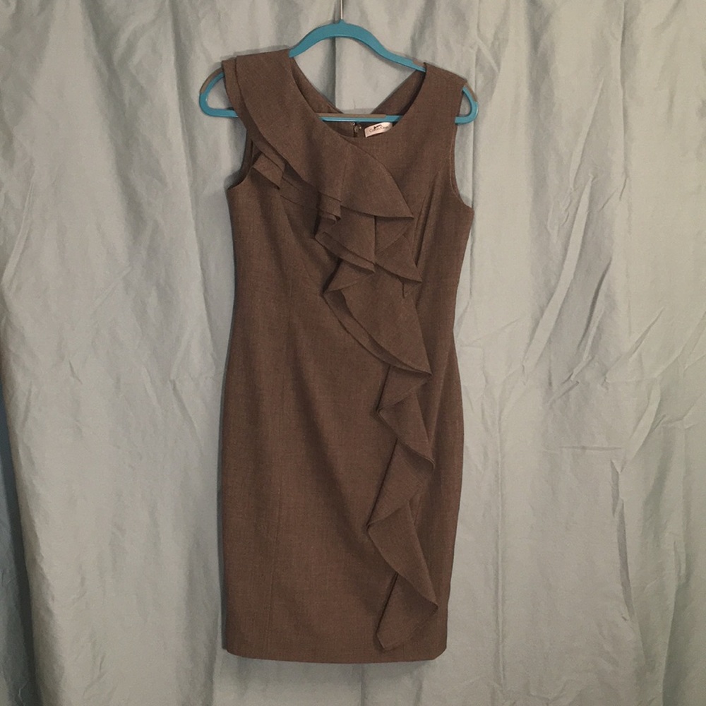 Calvin Klein ruffles sheath dress